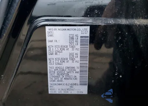 2018 Nissan Pathfinder S из США, поврежденный, VIN 5N1DR2MM4JC624086